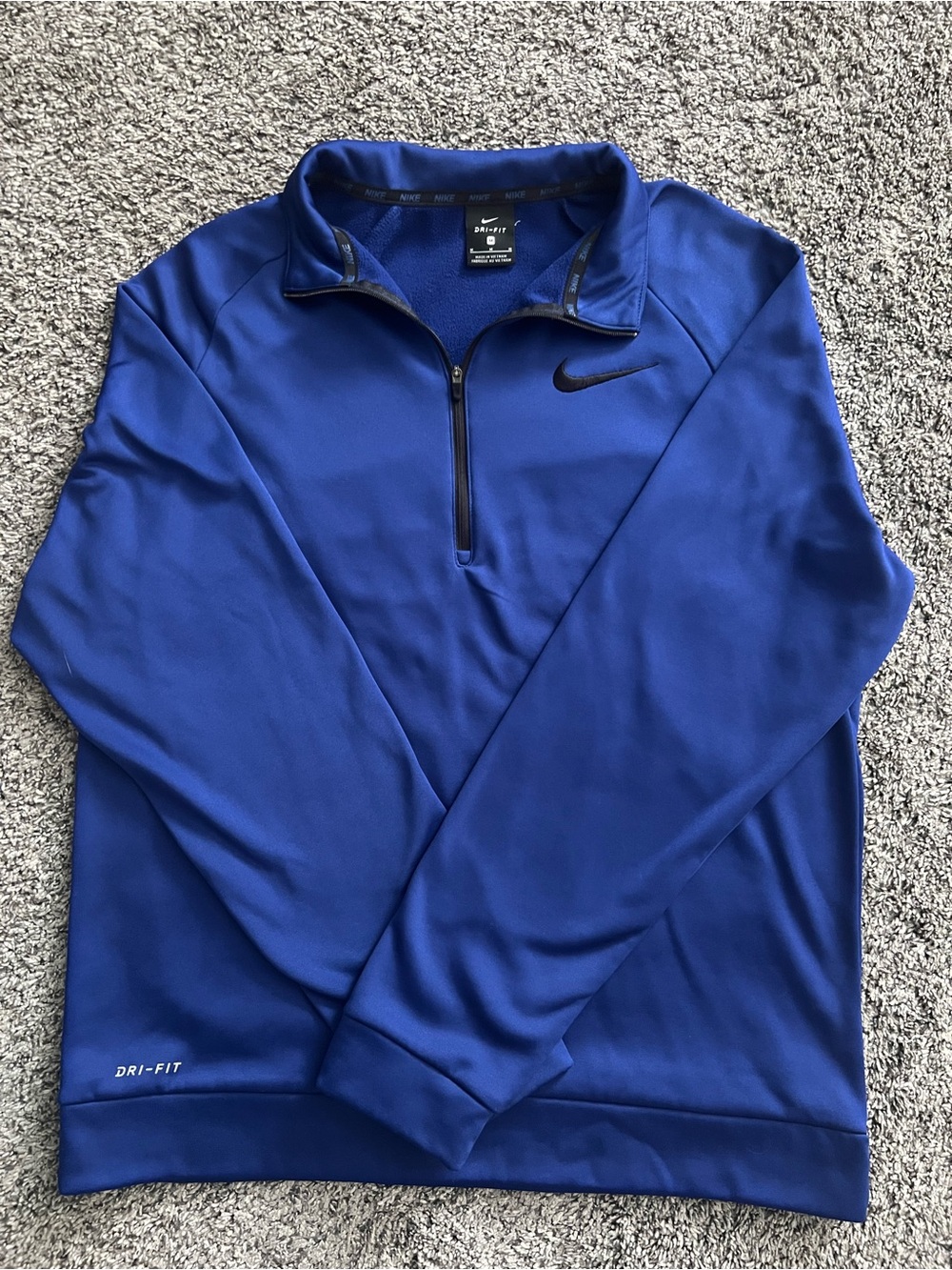Nike Men’s Royal Blue Dri-FIT Quarter-Zip Training Pullover
